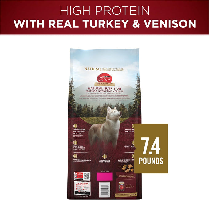 Purina ONE True Instinct Turkey & Venison Dry Dog Food - 7.4 lb