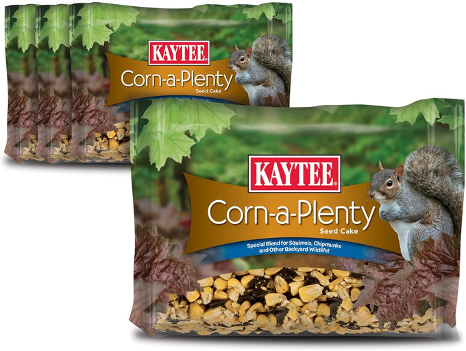 kaytee cardinal seed cake, wild bird food, 1.85 pounds, 4 count, black oil sunflower and safflower seeds