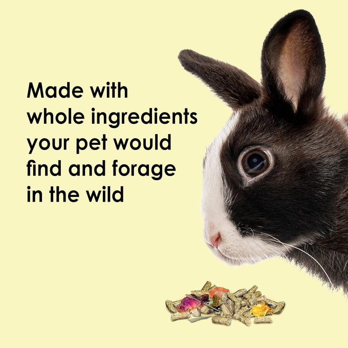 Kaytee food from the wild natural pet rabbit food, premium pellets, 4 pound, timothy hay, no added sugar