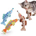 9000mg North American Catnip Floppy Fish Cat Toys for Indoor Cats with Crinkle Sound and Soft Cotton-Free Surface