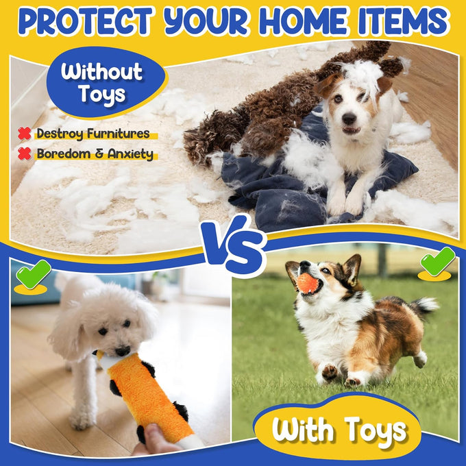 Puppy toys 9 pack for teething small dogs with rope toys treat ball and cute squeaky toys