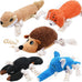 Legend Sandy Squeaky Plush Dog Toy Pack, 12 Soft Puppy Chew Toys with Squeakers for Small Medium Size Dogs