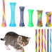leitee 60-pcs cat spring toys colorful fun tubes indoors interactive cat play