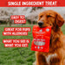 Stella & Chewy's premium freeze-dried raw beef heart dog treats, single ingredient, no additives, 3oz bag, perfect for training and picky eaters
