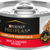 Purina Pro Plan High Protein Beef and Chicken Cat Food Wet Gravy, 3 oz. Pull-Top Cans, Pack of 24