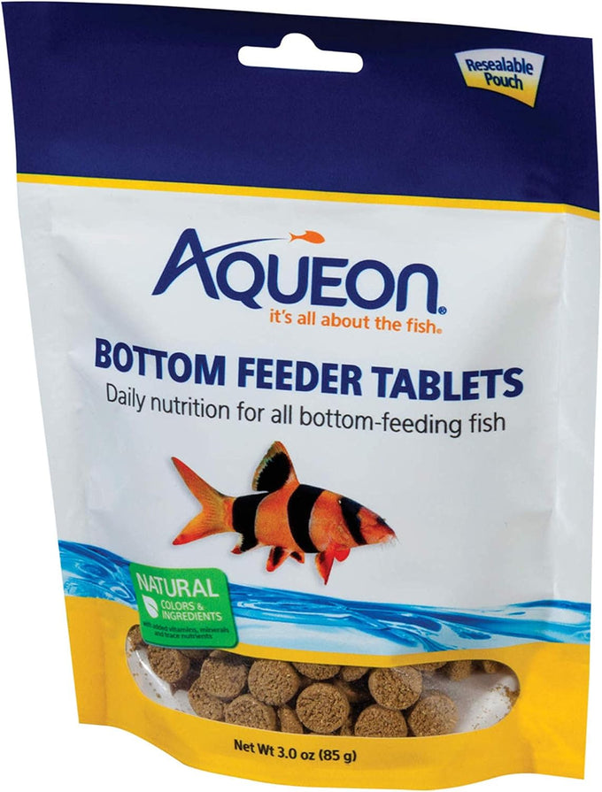 Aqueon bottom feeder tablets for Cory catfish and other bottom dwelling fish, 3 ounces, 11mm diameter