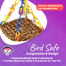 Super Bird Creations SB747 Mini Flying Trapeze Bird Toy for Small Birds, 6” x 7” x 9”