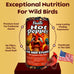Hot Pepper Bird Seed Cylinders with Hole, 4" x 7.75", No Mess, All Natural, USA Made Birdseed for Outside Wild Birds