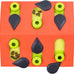 Nina Ottosson Buggin' Out Puzzle Feeder, 13.9" x 11.5", Level 2 Slow Feeder Enrichment Toy for Indoor Cats