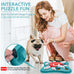 petsta dog puzzle toy, 10 inch x 10 inch x 1.3 inch, squeak button, 16-hole treat dispenser