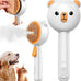 Cat Steam Brush with Release Button, Dual Speed Spray, USB Rechargeable Grooming Supplies for Indoor Cats