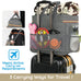 grey dog travel bag for dogs and cats with multi-function pockets and airline compliant design
