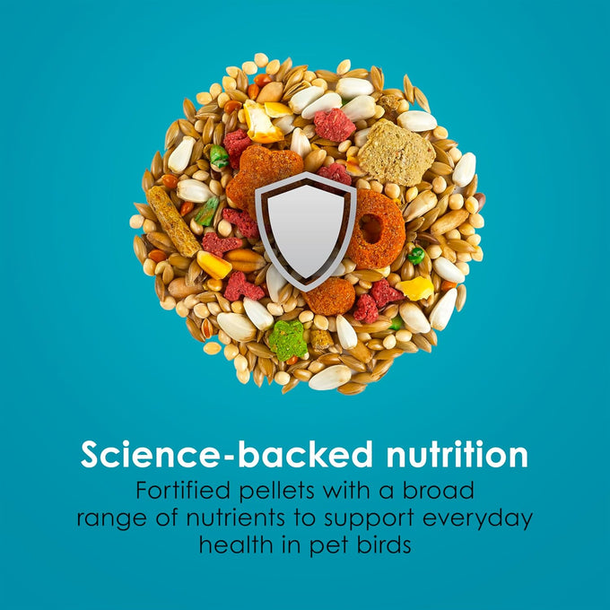 Kaytee Forti-Diet Pro Health+Safflower Nourish+Protect cockatiel food for breeding, molting, digestive, and brain health, 4 pounds