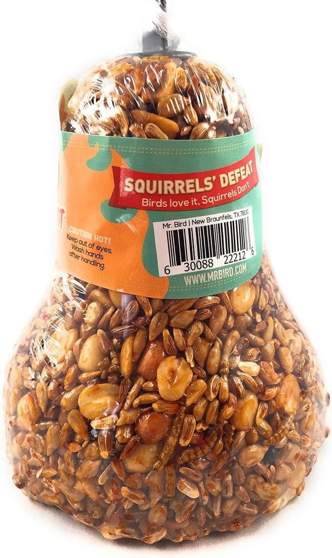 Mr. Bird 4-PACK Flaming Hot Feast Bird Seed Bell - 5 Inch x 4 Inch Wild Bird Deterrent