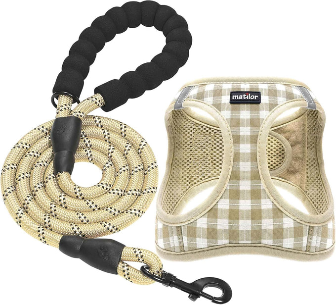 Matilor dog step-in breathable mesh vest harness for small medium dogs