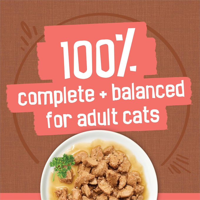 Friskies Purina extra gravy wet cat food chunky variety pack with chicken, turkey, salmon, and beef in 5.5 oz cans (pack of 48)