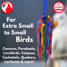 Bonka Bird Toys 51214 Small Aglet Heaven Cotton Shoelace Toy for Parakeets Cockatiels Quakers Pionus Bird Enrichment