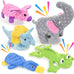 lechong 5 pack tough dog toys stuffed squeaky plush animal dog toys bundle for small medium large dogs