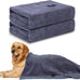 WOUSEDO 40'' x 23.6'' Microfiber Dog Towels 2-Pack Grey