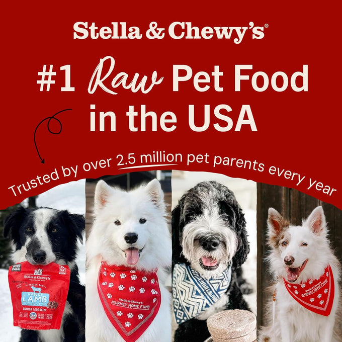 Stella & Chewy's freeze-dried raw rabbit dinner patties high protein grain-free puppy dog food for picky eaters 5.5 oz