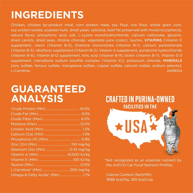 Purina ONE High Protein, Healthy Plus Ideal With Chicken Dry Cat Food for Weight Control, 7 lb Bag, Crunchy Kibble