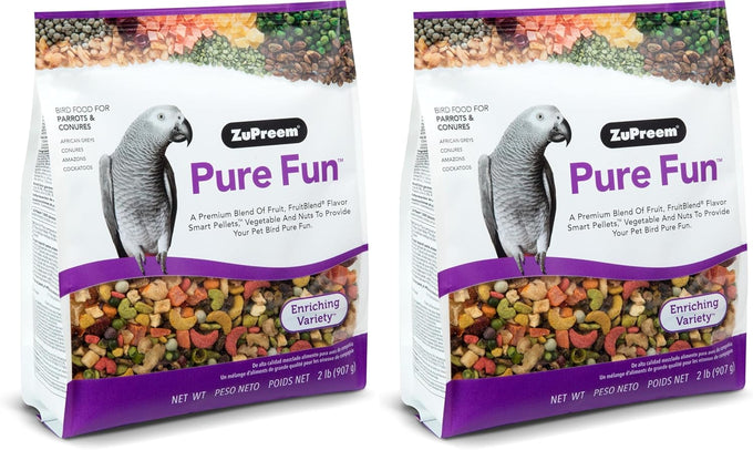 ZuPreem Pure Fun Bird Food Seed Pellet Blend for Medium Large Birds Parrot Conure