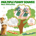 xiugoal 2-pack dog toys for aggressive chewers, small to medium breed, no stuffing, squeaky chew toy
