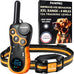 pawpro dog shock collar with remote, 4-mile range, night-light mode, 124 training levels, beeps, vibrations, waterproof rechargeable