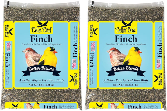 Better Bird Finch Food, 4 Lb, Attracts American Goldfinches, Purple Finches, House Finches, Corn Free, Milo Free