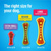 Hartz Chew n Clean Dental Duo Dog Treat Toy, Medium, 3 Pack, Color Varies, 3 Piece