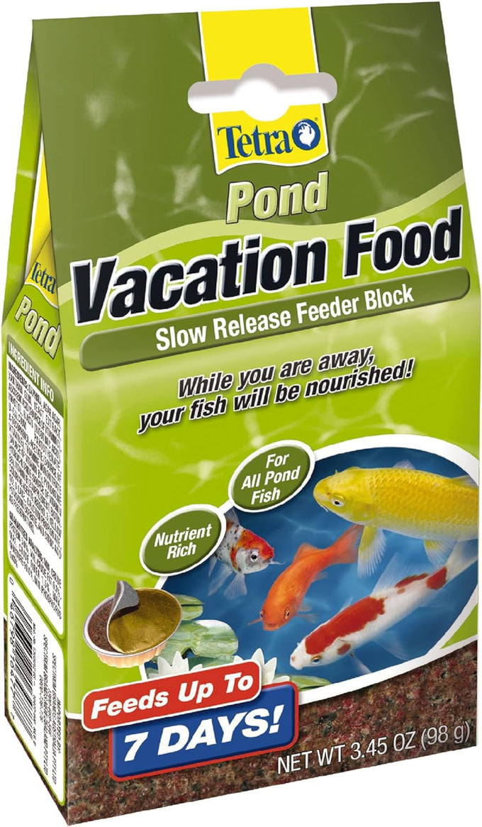 TetraPond Vacation Food Slow Release Feeder Block for Pond Fish, 3.45 Ounces, 16477