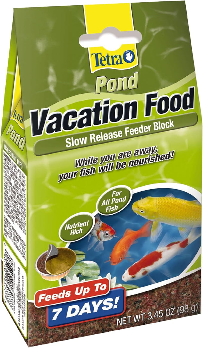 TetraPond Vacation Food Slow Release Feeder Block for Pond Fish, 3.45 Ounces, 16477