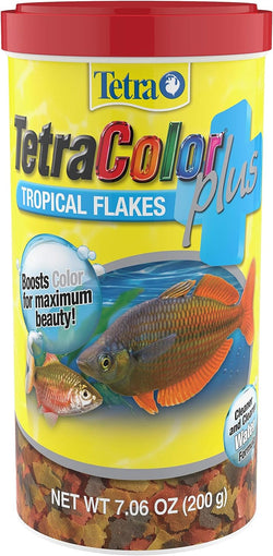Tetra ColorPlus Tropical Fish Food Flakes, 7.06 Ounce, Natural Color Enhancers and High-Protein Formula
