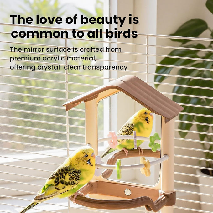 8.1-inch-yellow-pet-bird-mirror-perch-stand-parakeet-toys