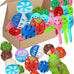 Parakeet and Parrot Bird Toys Set with Durable Bells and Vine Balls, Safe and Non-Toxic, 23-Piece Variety