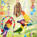 9-piece parakeet cockatiel bird toys set with colorful wooden perches and bell swing ropes for parrots cage accessories