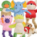 lechong 5 pack tough dog toys stuffed squeaky plush animal dog toys bundle for small medium large dogs