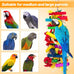 Natural Wood Bird Toys for Macaws, African Grey, Amazon Parrots, 18 inch, Non-Toxic, Chewing and Climbing