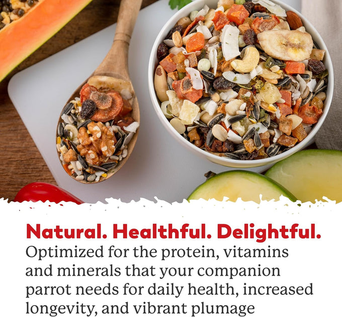 Dr. Harvey's natural food for large parrots - 5 pounds, premium ingredients, balanced diet, no chemicals