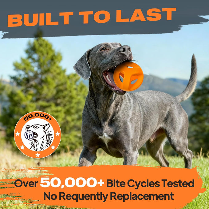 fida natural rubber dog balls for aggressive chewers 4.5 x 4.5 inches non-toxic durable