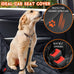 Yuntec black dog car seat cover for back seat protector fits most cars trucks SUVs with non-slip 600D oxford fabric