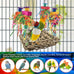 katumo seagrass bird swing mat with stainless chains and colorful toys for small parrots