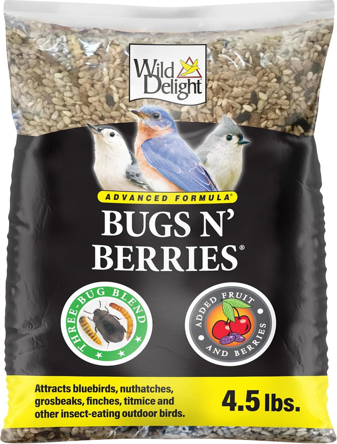 Wild Delight 4.5 lb Advanced Formula Bugs N Berries Wild Bird Food - Premium Variety Seed