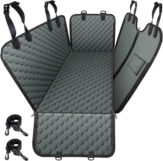 Mancro 2026 upgraded 600D waterproof dog car seat cover for back seat, standard, black