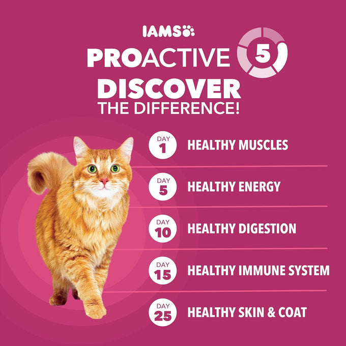 iams proactive health dry cat food for adult cats with urinary tract health support, chicken recipe, 7 lb bag