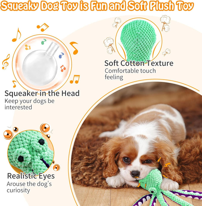 fuufome large squeaky plush dog toys for small medium and large dogs companionship training gift