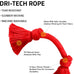 Playology dog toys Dri-Tech rope tug of war dog toy for tough chewers medium size beef scented