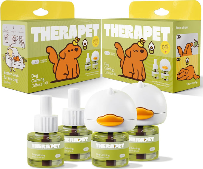 TheraPet MD 60-Day Dog Calming Diffuser Kit with 2-in-1 Pheromone Blend for Stress Relief