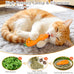 etyker plush catnip toys, 5 pack, indoor kitten kitty toys, interactive veggie shape cat kicker chew toys