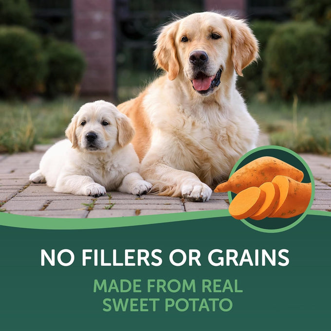 Healthfuls grain-free sweet potato dog treats, 16 oz, limited ingredient, real dried sweet potatoes